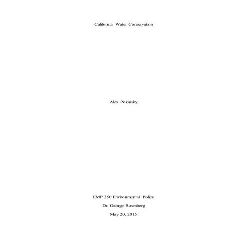 Environmental Policy Term Paper (Draft 2)