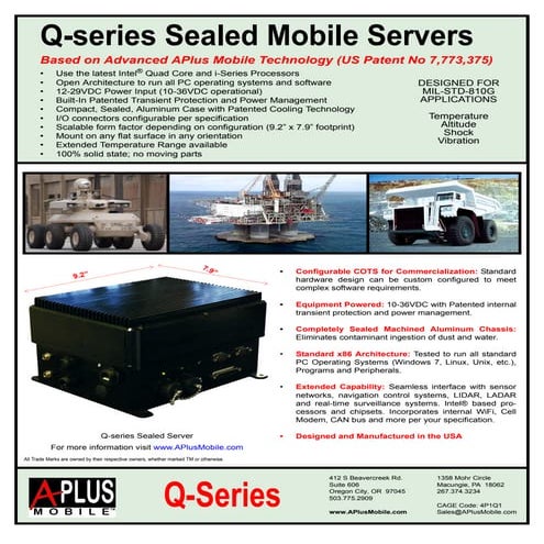 Q-series DC Powered Sealed Servers