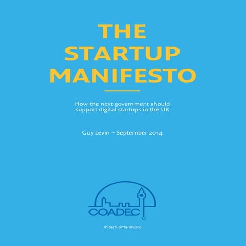 The Startup manifesto from Coadec