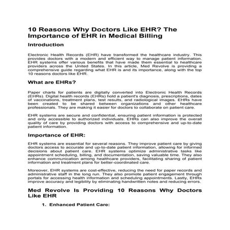 Top 5 Benefits of Electronic Health Records | The Lifesciences Magazine ...