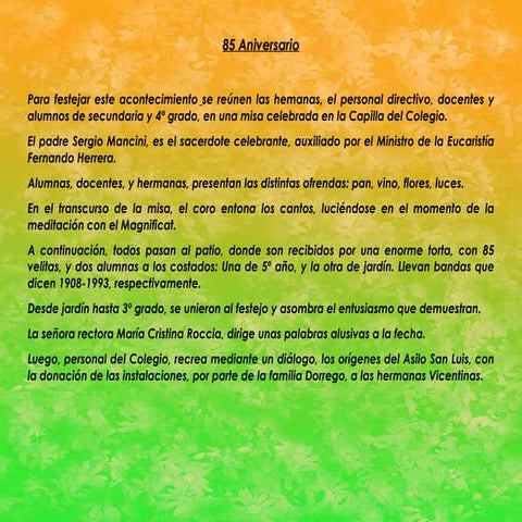 85 Aniversario