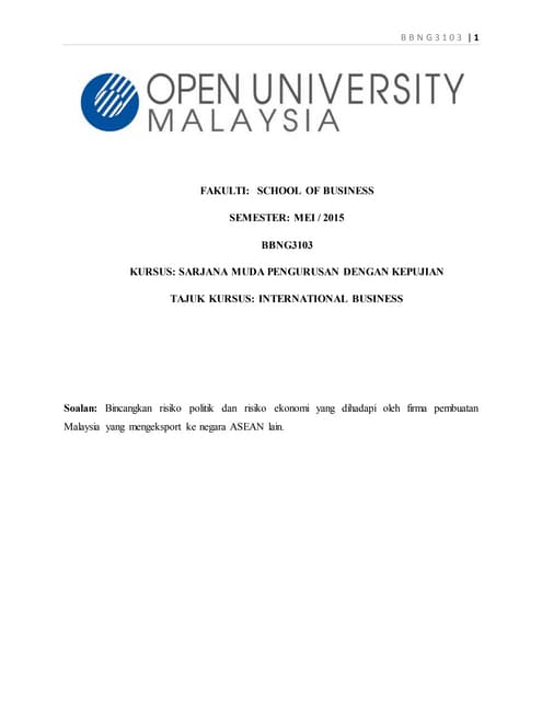 Perniagaan Antarabangsa