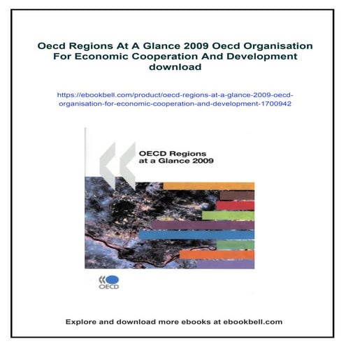 Oecd Regions At A Glance 2009 Oecd Organisation For Economic Cooperation And ...
