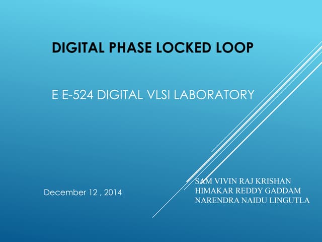 Phase Locked Loop (PLL) | PPTX