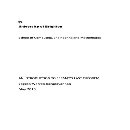 Fermat's Last Theorem (Final Copy)