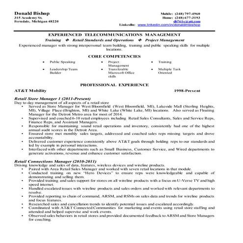 Donald Bishop Resume - LinkedIn | DOCX