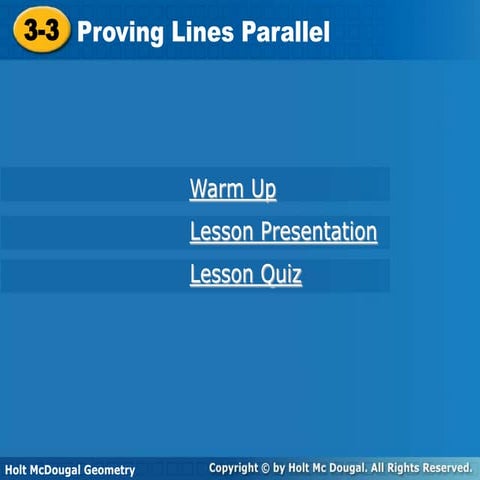 Proving Lines Parallel Lesson Presentation.ppt