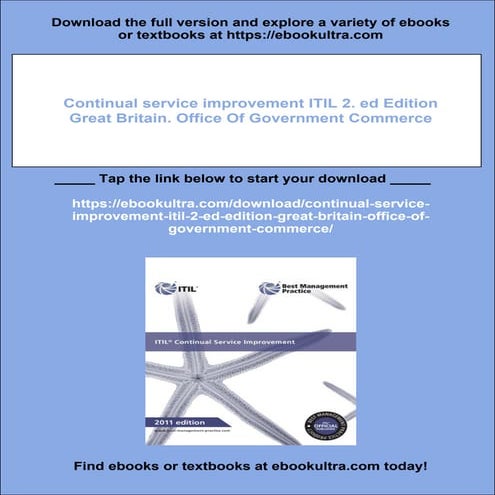 Continual service improvement ITIL 2. ed Edition Great Britain. Office Of Gov...