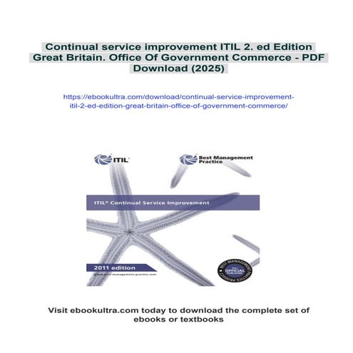 Continual service improvement ITIL 2. ed Edition Great Britain. Office Of Gov...