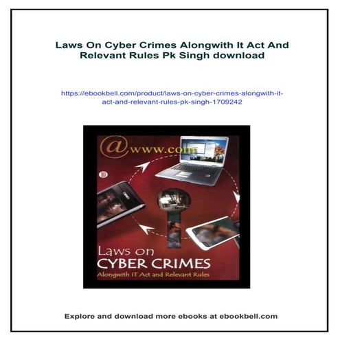Laws On Cyber Crimes Alongwith It Act And Relevant Rules Pk Singh
