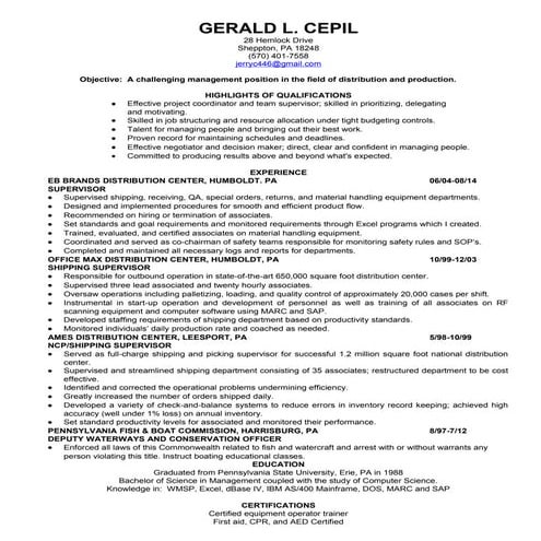 CF Resume- Updated | PDF