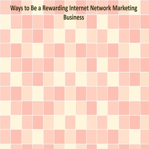 How to do Network Marketing