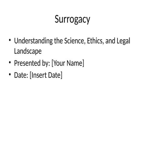 Surrogate mother | PPTX