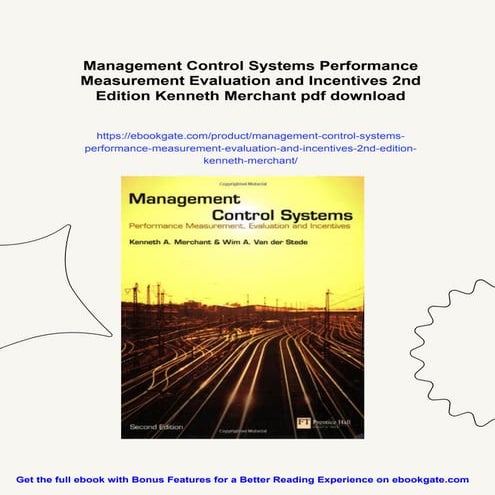 Management Control Systems Performance Measurement Evaluation and Incentives ...