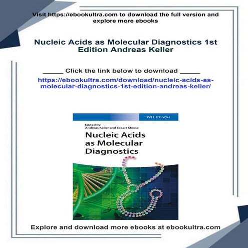 Nucleic Acids as Molecular Diagnostics 1st Edition Andreas Keller | PDF