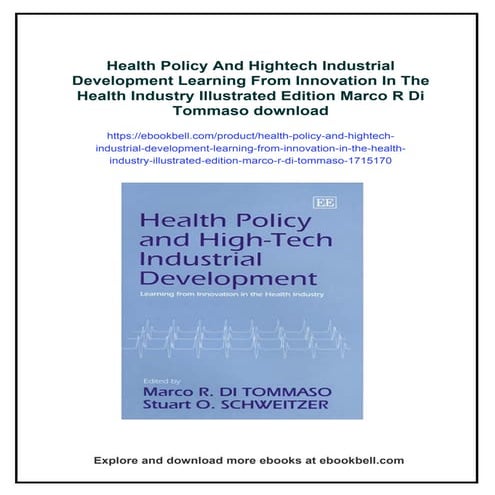 Health Policy And Hightech Industrial Development Learning From ...