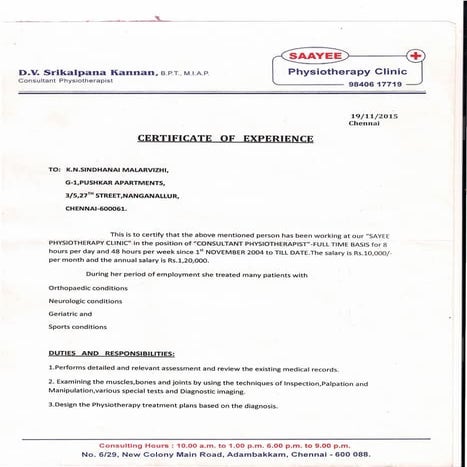 Experience Certificate | PDF