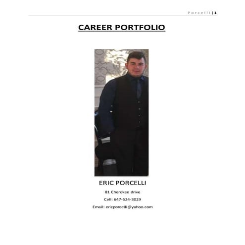 CAREER PORTFOLIO | DOCX