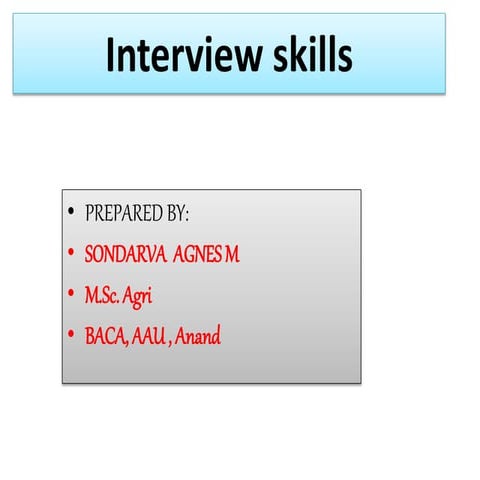 final interviwe skill