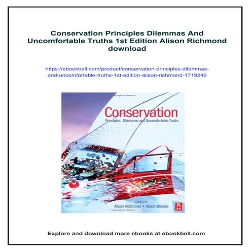 Conservation Principles Dilemmas And Uncomfortable Truths 1st Edition Alison ...