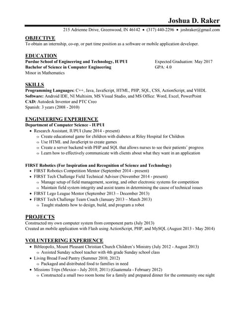 Raker-Resume