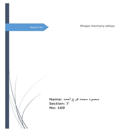 Shape memory alloys