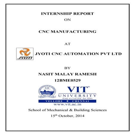 Internship Report_Jyoti CNC Automation Pvt Ltd