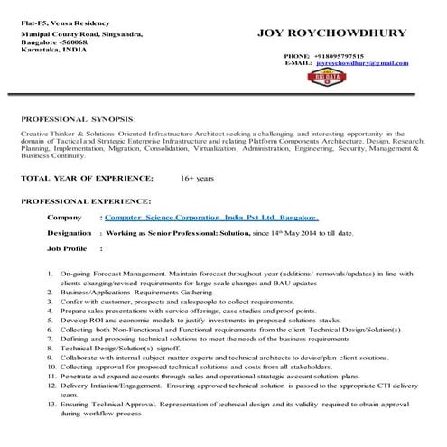 Joy Roychowdhury_resume