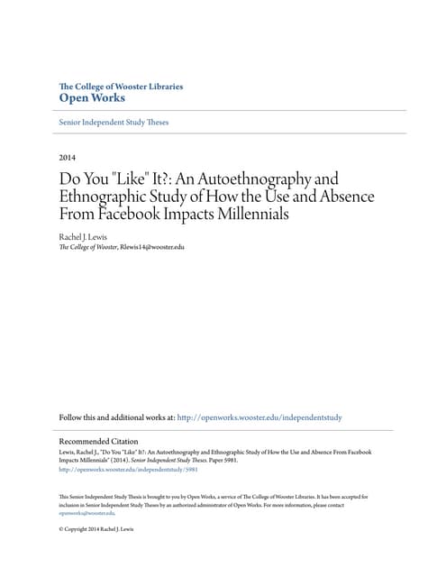 Do You Like It-- An Autoethnography and Ethnographic Study of H