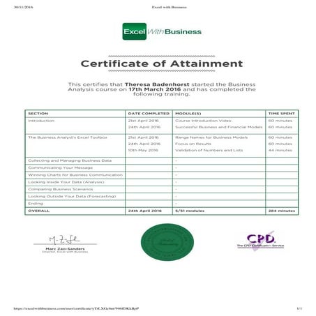 Business Analysis course | PDF