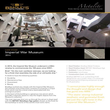 Bradleys Imperial War Museum Case Study