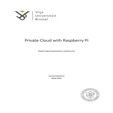 Private Cloud with Raspberry Pi
