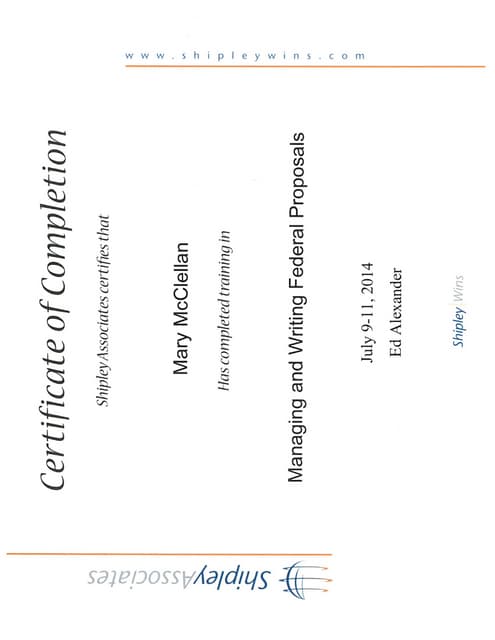 SHIPLEY FED BUSINESS CAPTURE | PDF