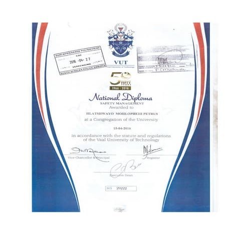 N Diploma Safety Management