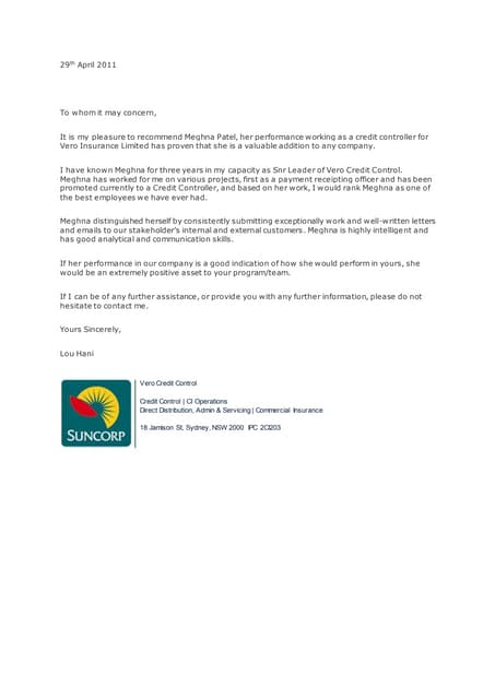 Letter of Reccomendation | DOCX