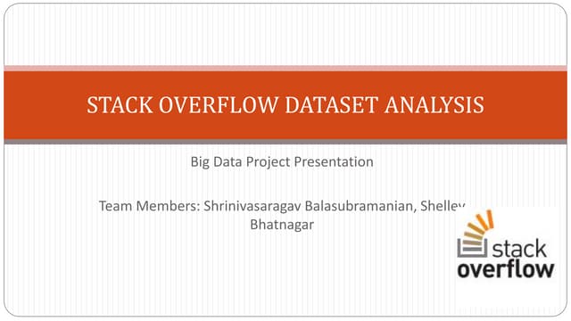 STACK OVERFLOW DATASET ANALYSIS