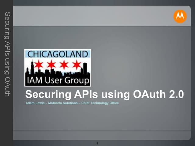 Securing APIs using OAuth 2.0