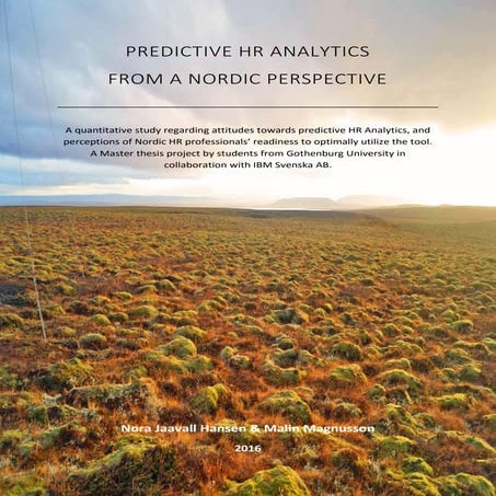Predictive HR Analytics report 2016
