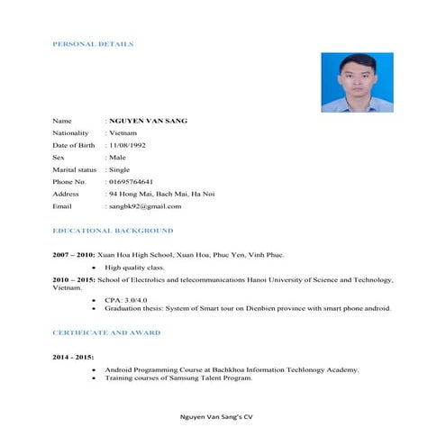 Sang Nguyen Van_012017