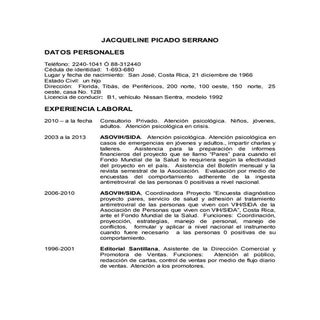 JACKIE CURRICULUM PSICOLOGIA