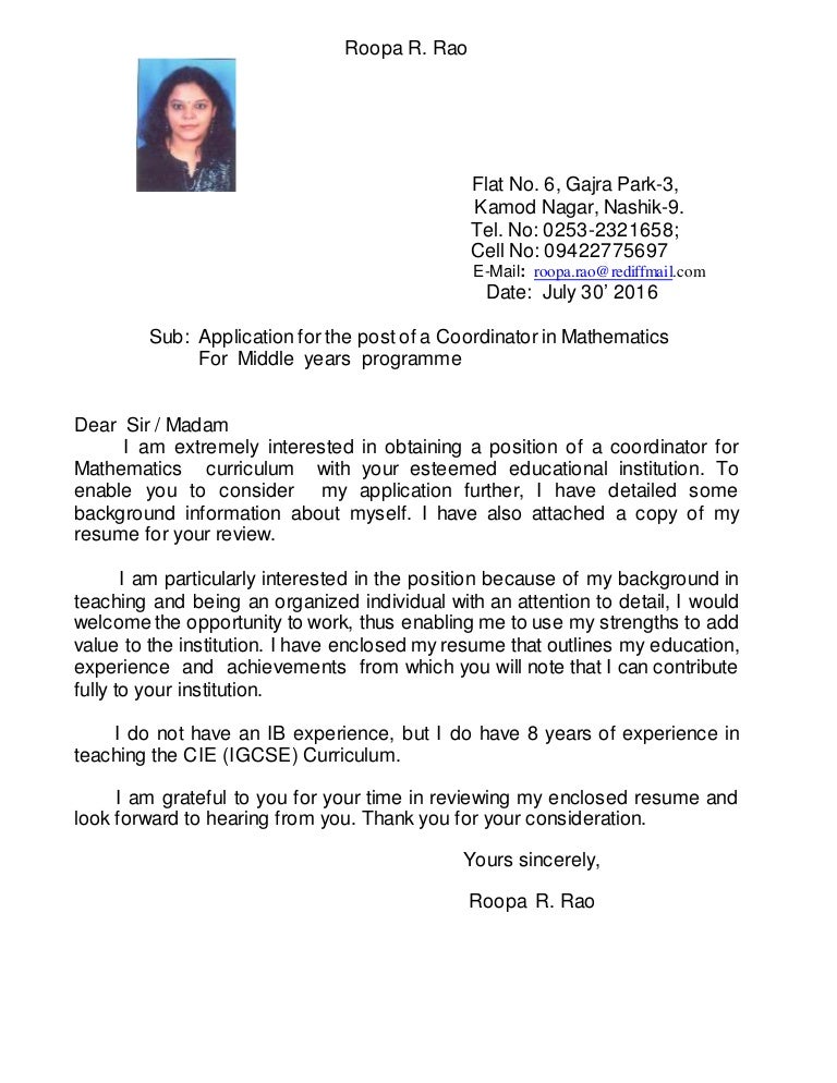attached is my resume for your consideration