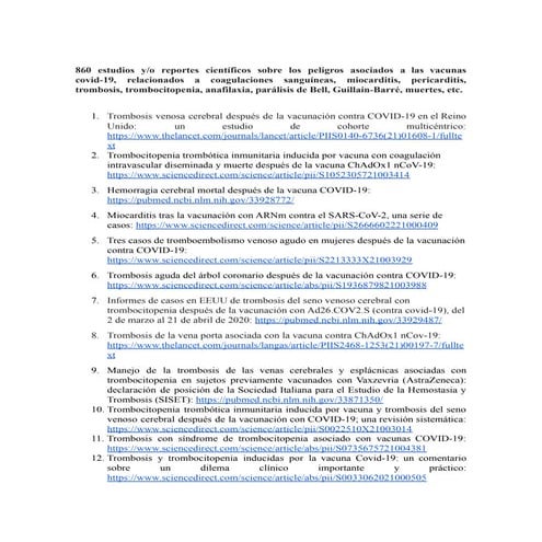 (Grafeno) 860 estudios y/o reportes científicos sobre los peligros asociados ...