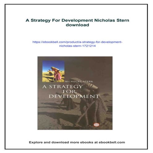 A Strategy For Development Nicholas Stern