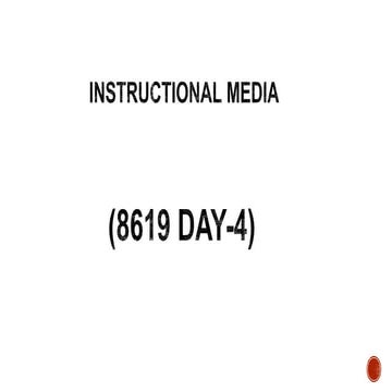  INSTRUCTIONAL MEDIA