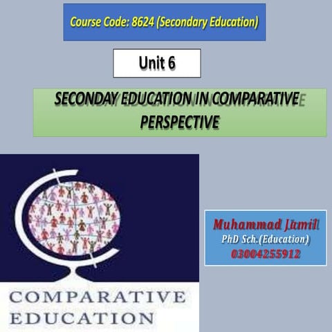 SECONDAY EDUCATION IN COMPARATIVE  PERSPECTIVE-8624