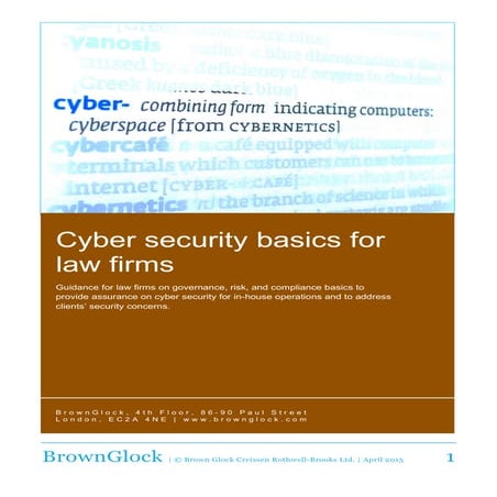 Cyber security basics for law firms