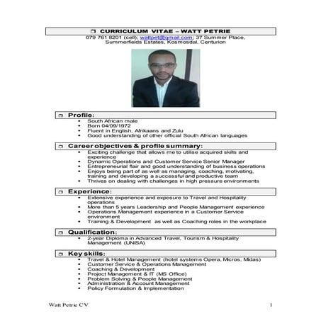 Individual Talent Profile Template | PDF