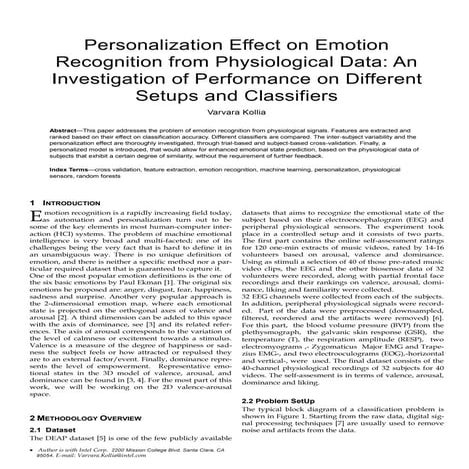 Galvanic Skin Response Data Classification for Emotion Detection | PDF
