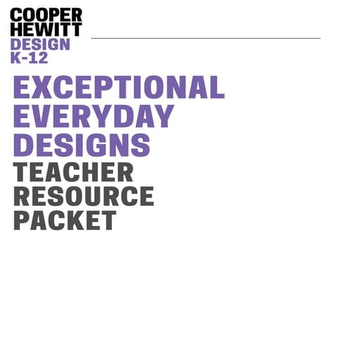 Exceptional Everyday Designs Teacher Resource Packet