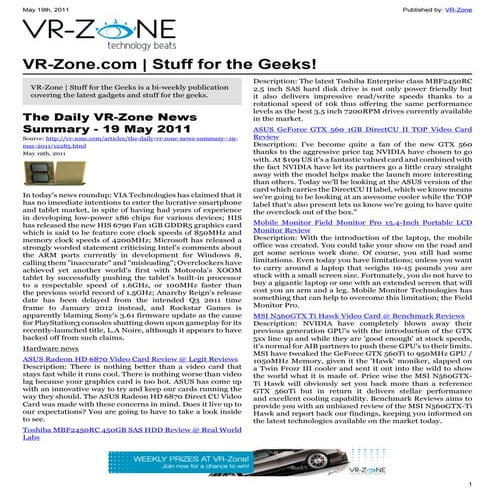 VR-Zone Technology News | Stuff for the Geeks! Issue #31